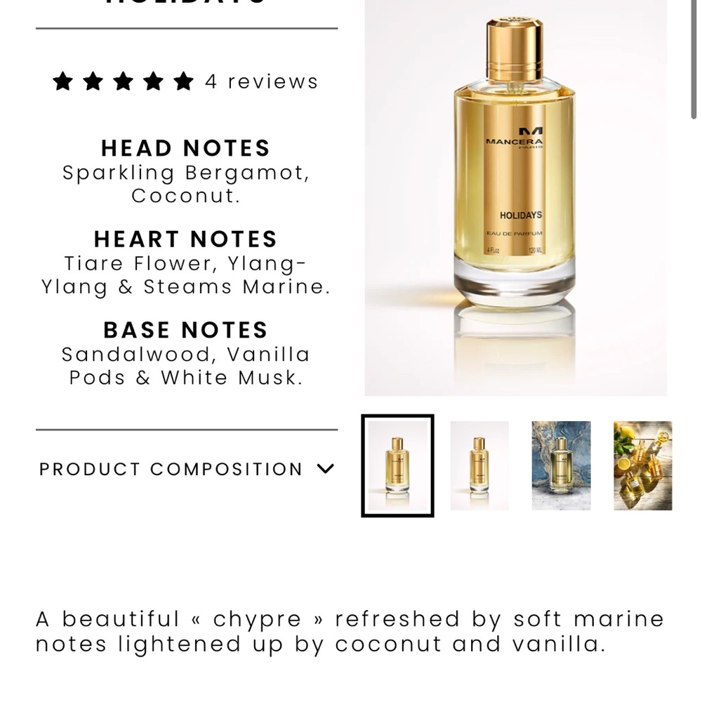 Mancera Holidays Perfume - Gold - Picture 6 of 6